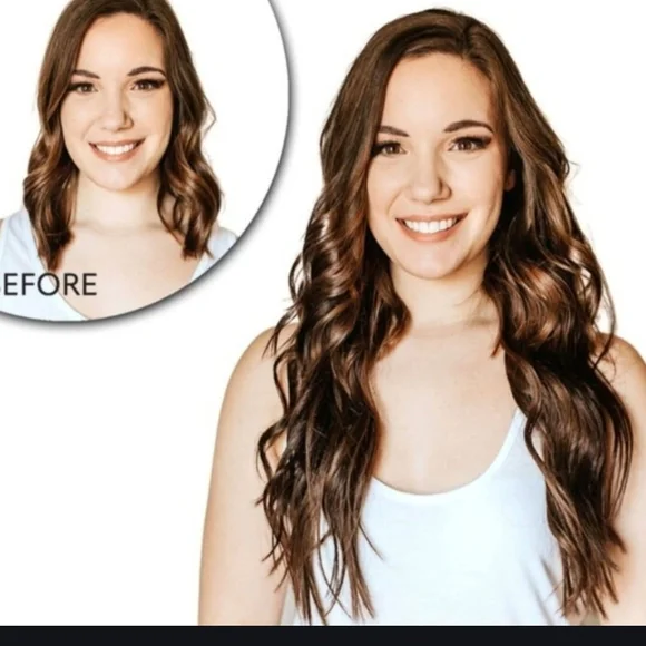 Ultra Seamless 18" Clip-In Hair Extensions - Medium Dark Brown - Picture 5 of 5